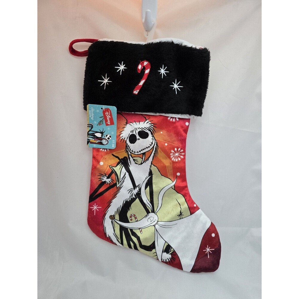 Disney Nightmare Before Christmas Jack Skellington Zero Christmas Stocking NWT